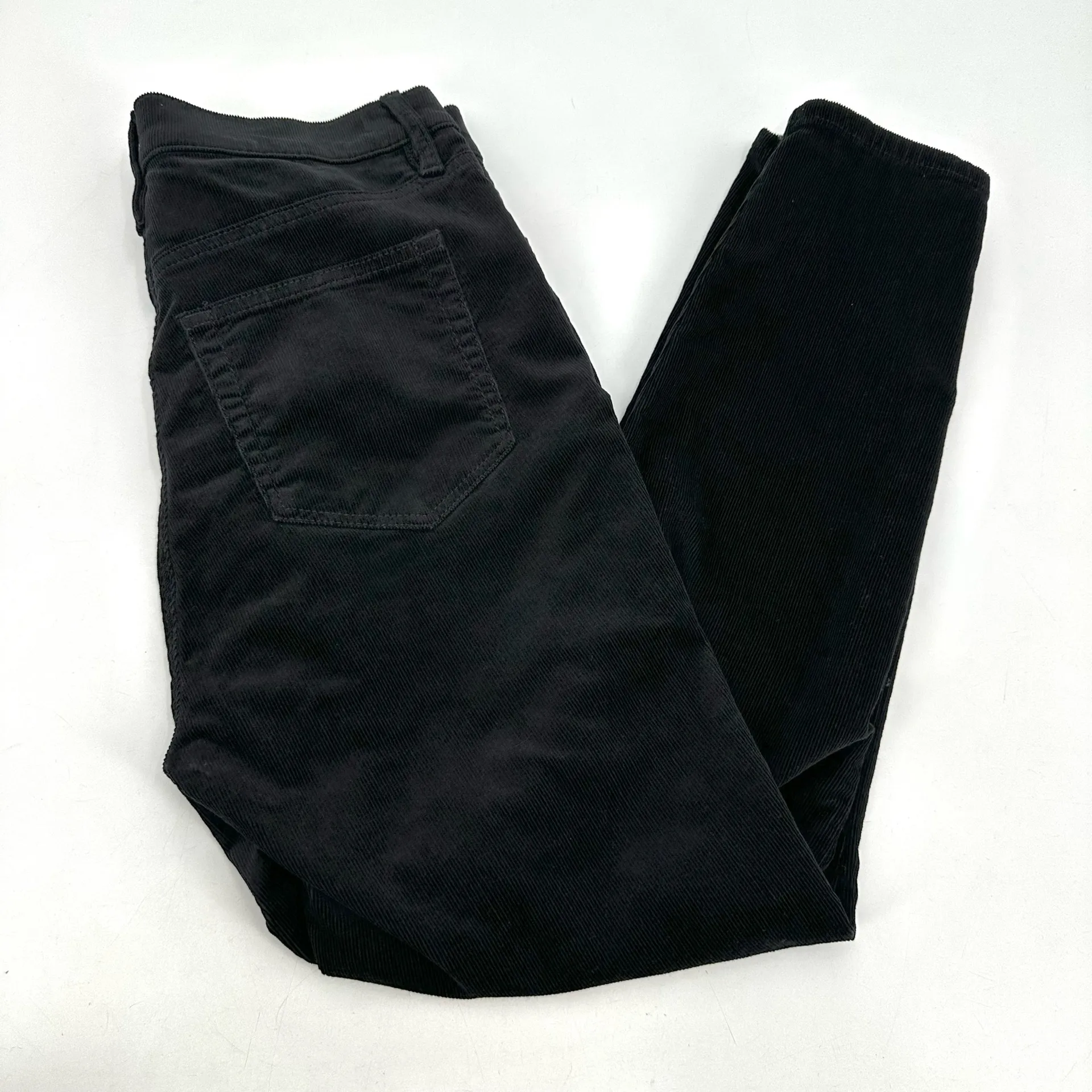 LOFT PETITE Skinny Pants Corduroy Women’s 28 6P Black High Waist Pockets Classic  - Image 10