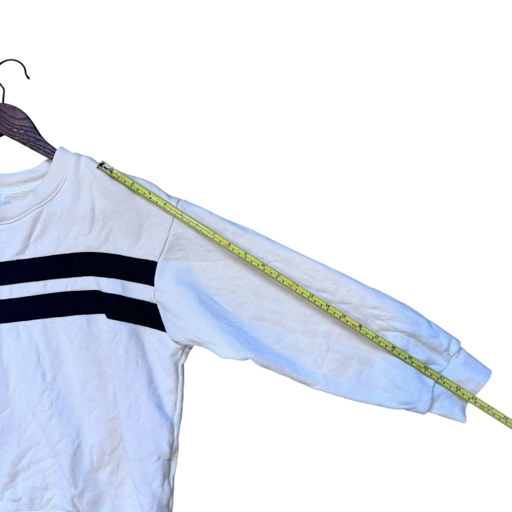 Sundry Side Zip Black Stripe 100% Cotton Pullover Hoodie Size 3 - Image 13