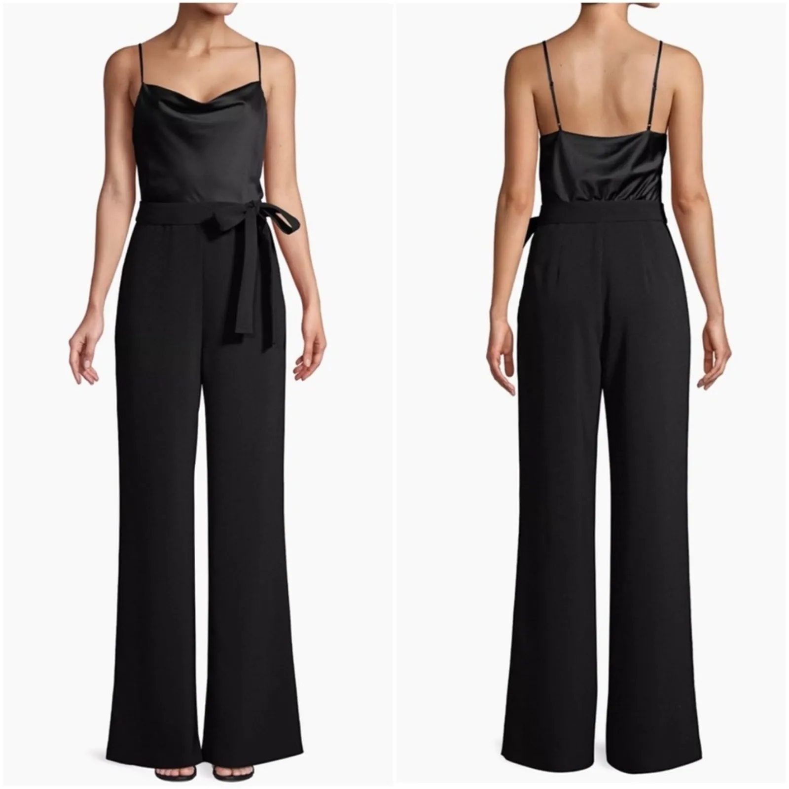 Likely Tie-Waist Jumpsuit NWT new in Black Size 4 the Lulu Glam Pantsuit - Image 3