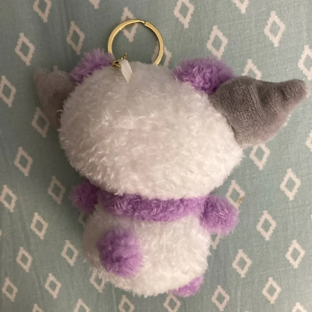 Hello Kitty Kuromi Key Chain. Purple, white and gray in color. - Image 2
