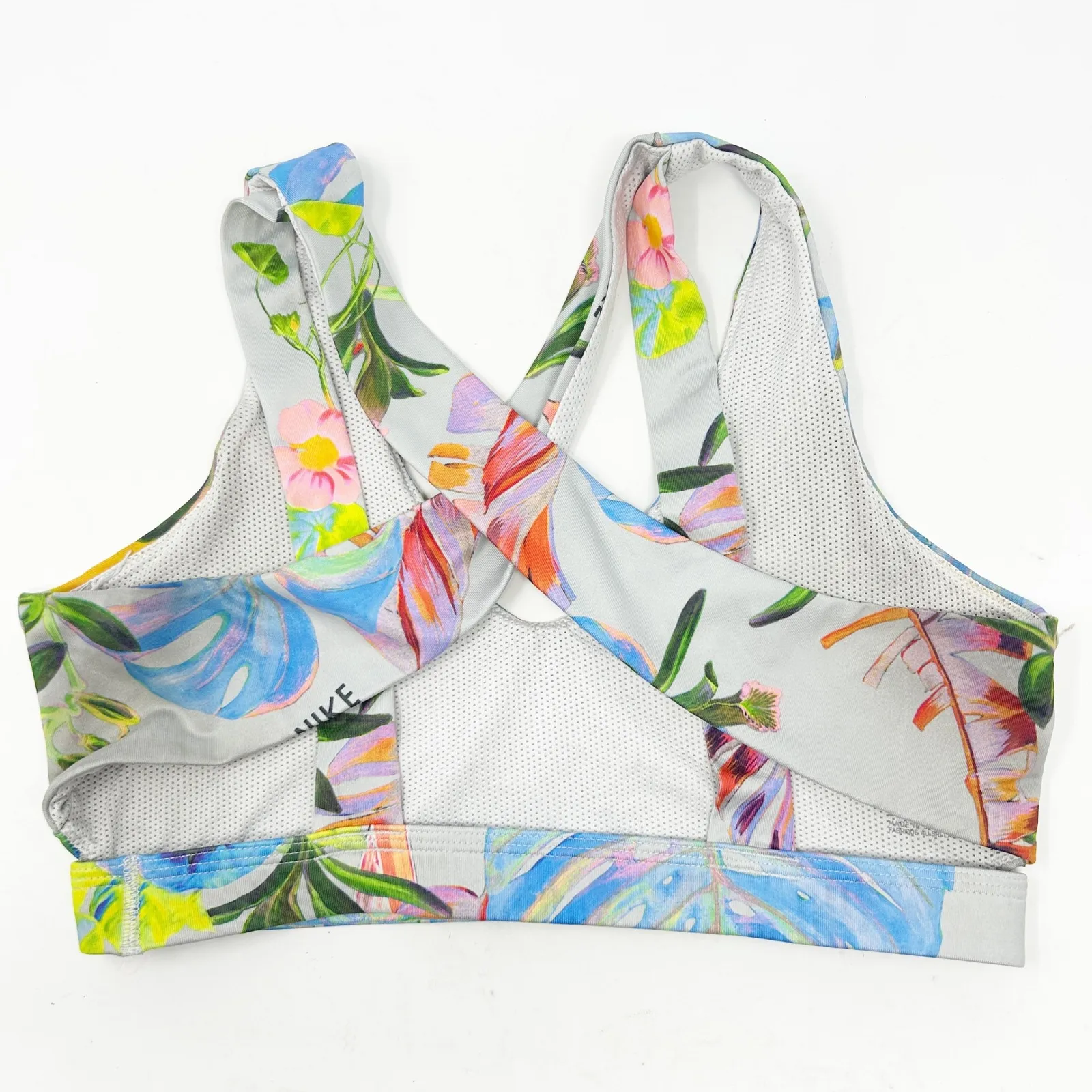Nike Dri Fit‎ Indy Light Hyper Femme Sports Bra Floral Cross Back Activewear Top - Image 9