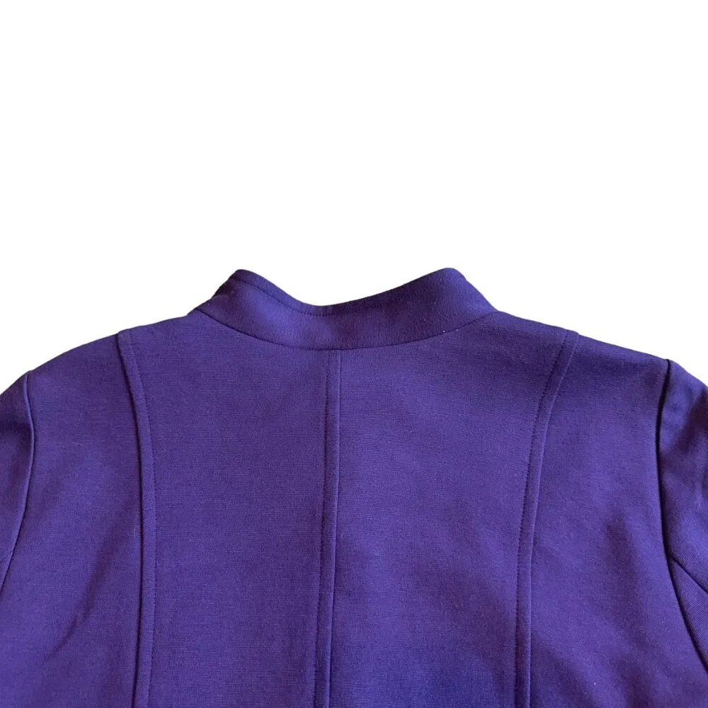 Sandro Petite Purple Blazer Jacket Button-Down Casual Size Medium Petite Women's - Image 6