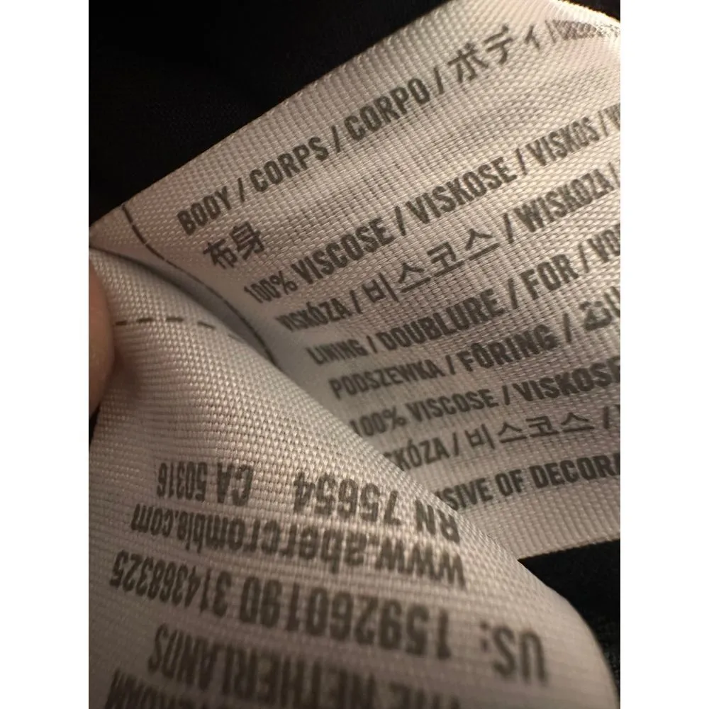 Abercrombie & Fitch Solid Black Jumpsuit Tie Back Size XS Holiday Office Formal - Image 5