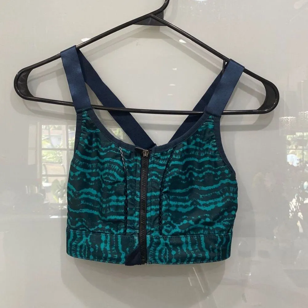 Fabletics Women's Zoe High Impact Sports Bra Zipper Tidal Print S - Image 4