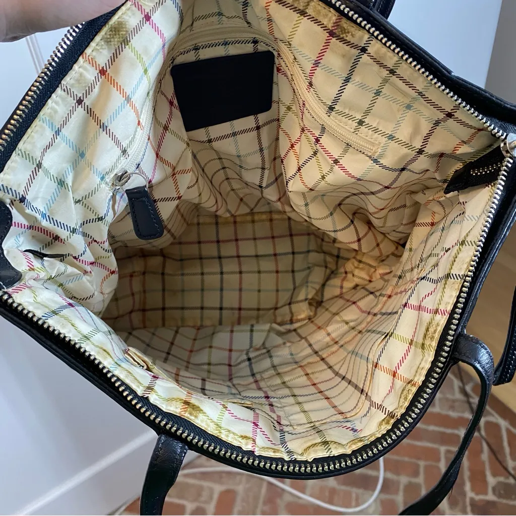 Coach Black Monogram and Silver Tote Bag Y2K designer luxury everyday work class - Image 5