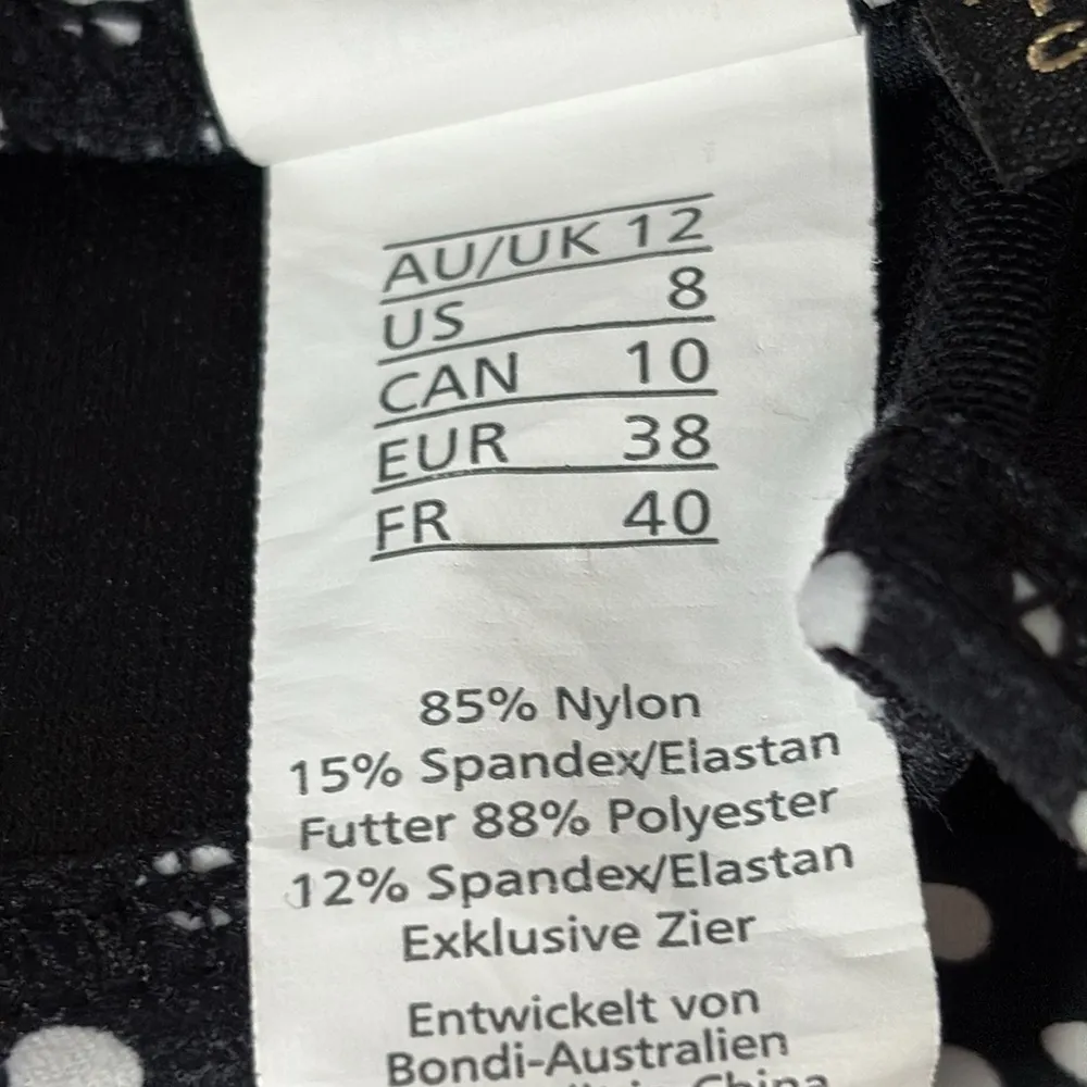 Niptuck Multi Fit Cup One Piece Swimsuit Black White Polka Dot Size 8 - Image 10