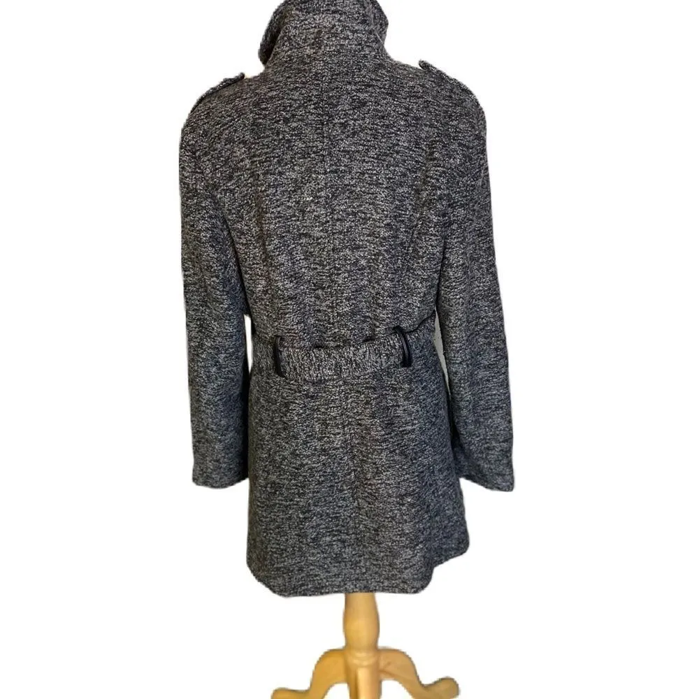 Sebby  Wool Blend Black and White Pub Jacket - Image 4