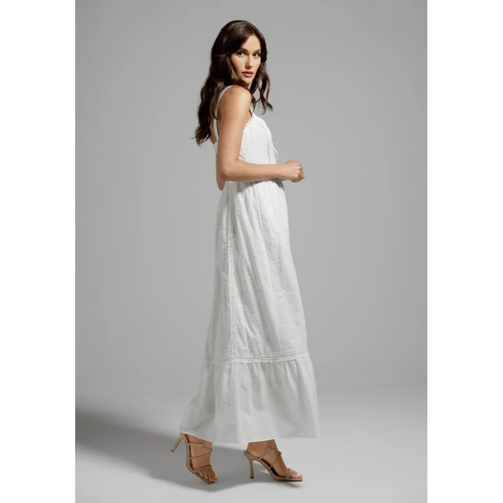 NWT GUNNE SAX for ModCloth Sunset Corselette Midi in Ivory Swiss Dot Dress 2X - Image 12