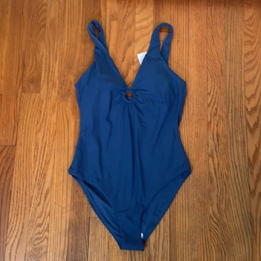 Andie The Bonita‎ One Piece Swimsuit Rib Bijou Blue size S  NWT - Image 3