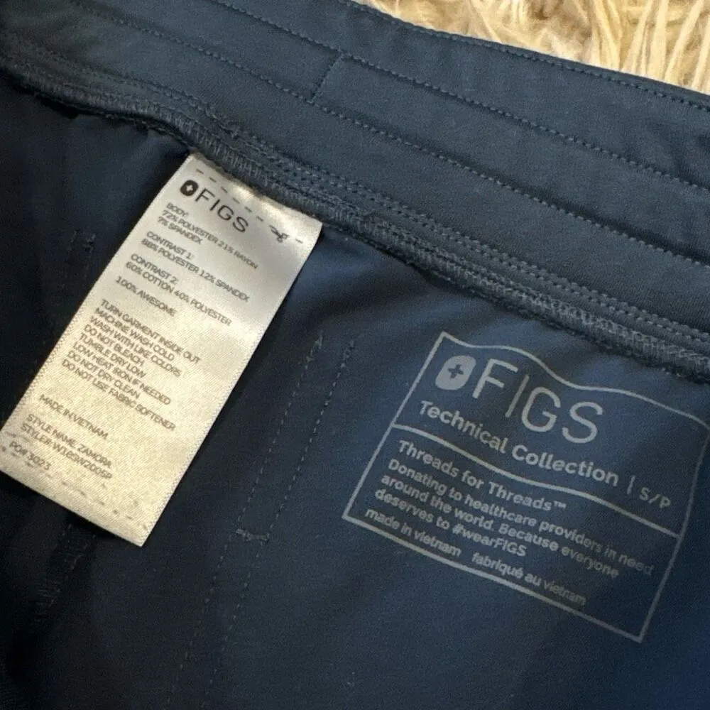Figs scrub pants size small petite dark harbor - Image 3