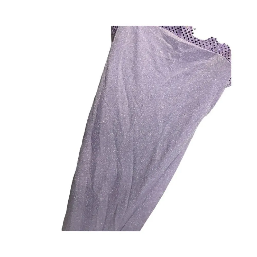 Vintage Jump Apparel USA Purple Party Glitter Maxi Dress 3/4 Spaghetti Strap Y2k Size undefined - Image 4