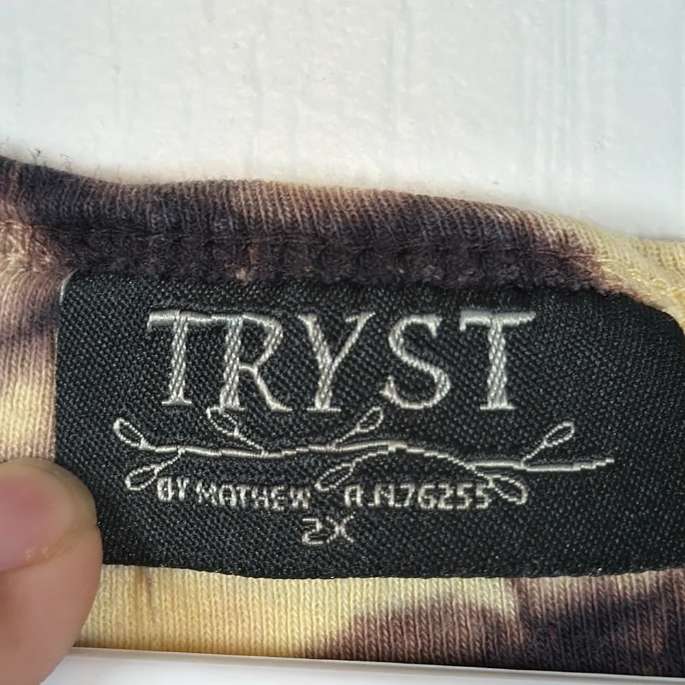 TRYST by Matthew Gorgeous Tie Dye 3/4 Sleeve Shirt Size 2X EUC #VEG-0123 - Image 5