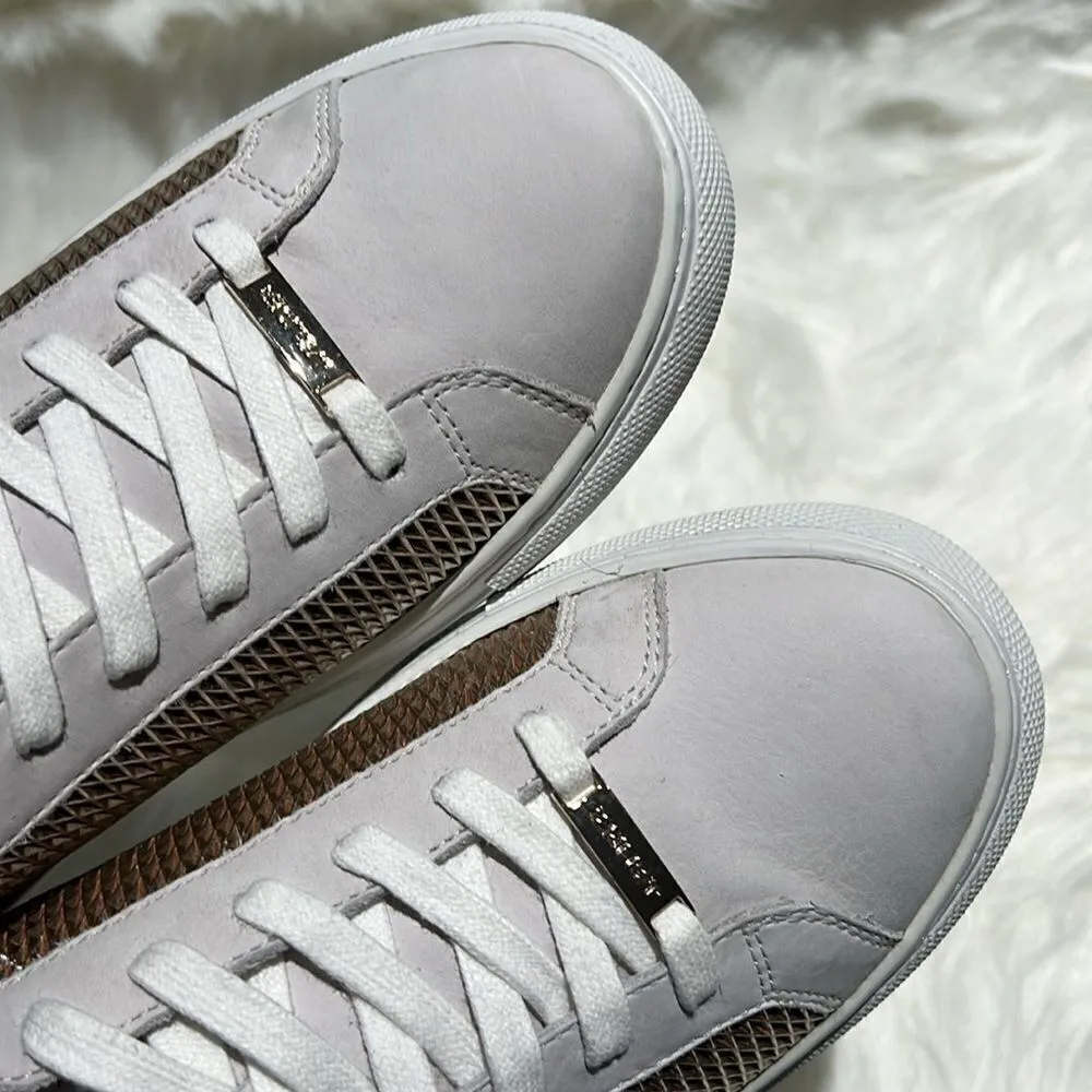 J/Slides Gold Hilton Leather Platform Sneaker. Size 7.5. B69 White - Image 6