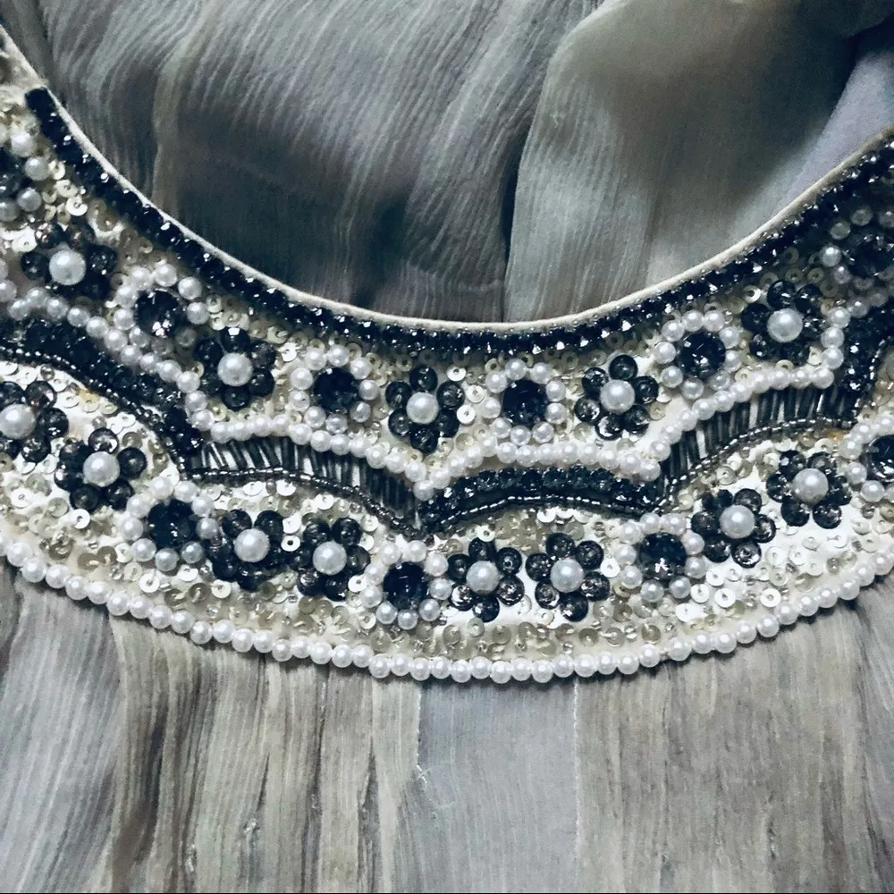 Alice + Olivia Gray Tan Silk Tie Dye Party Cocktail Dress Size S - Image 11