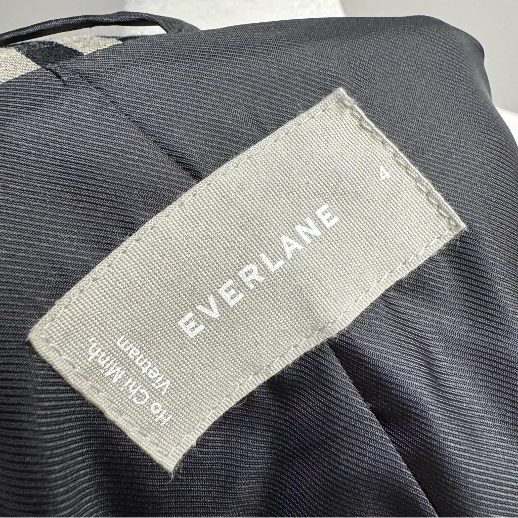 Everlane The Oversized Blazer in Buttersmooth Jacket Gingham Plaid Black Tan 4 - Image 10