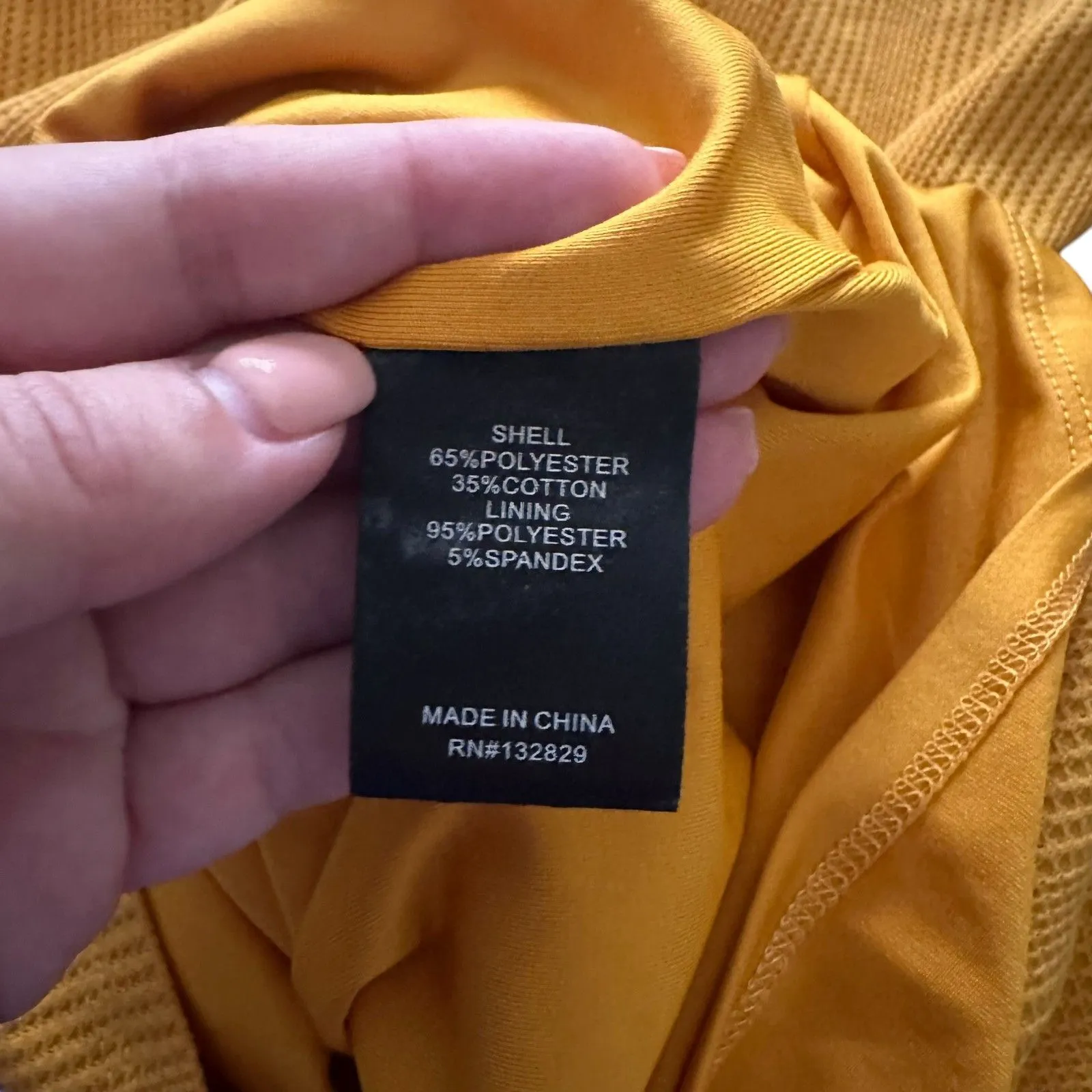 CAMILA‎ COELHO Agata Waffle Mini Dress Yellow XS - Image 5