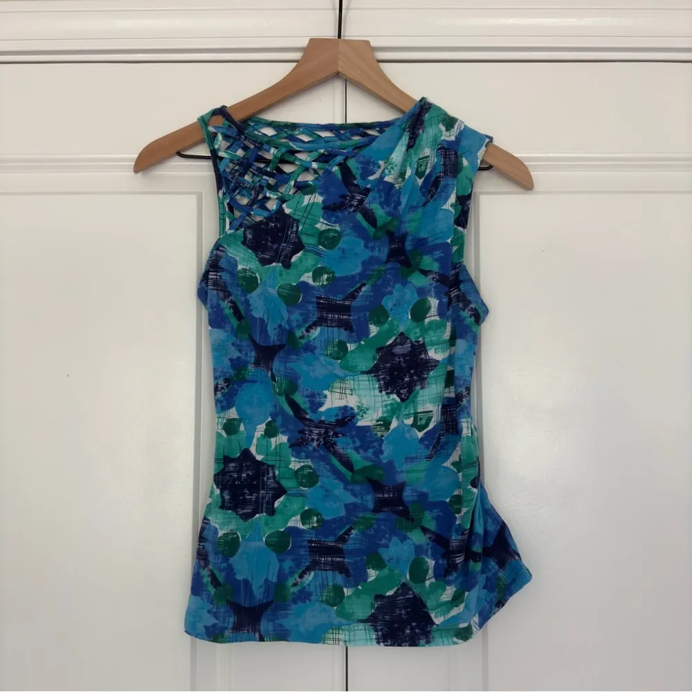 Anthropologie Vanessa Virginia Ruched Side Tank Top Sleeveless Pima Cotton Blend - Image 8