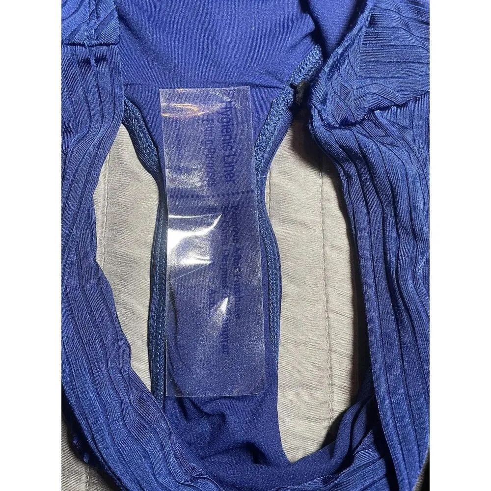 Robin Piccone Neelah‎ Twist Front Bikini Bottom- Marine Blue size S NWT - Image 6