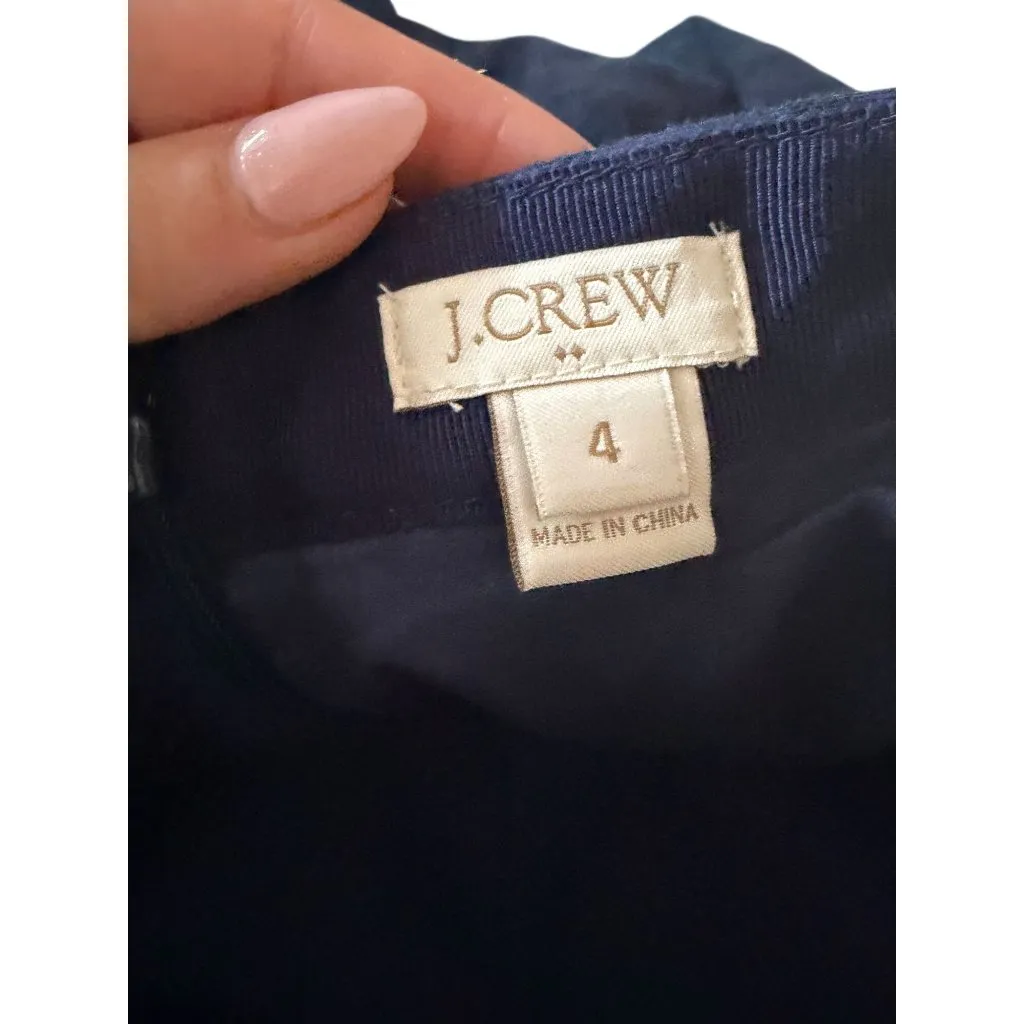 J CREW Navy Blue Drop Waist Skirt Size US 4 - Image 2