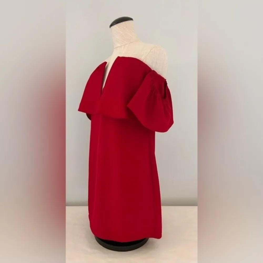 NEW Red Off-Shoulder Minidress by Essue size Medium - Image 4
