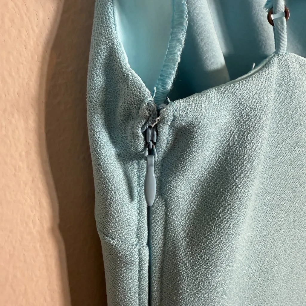 Abercrombie & Fitch One Shoulder Mini Dress Skort Women's Medium Tall Blue NWOT - Image 13