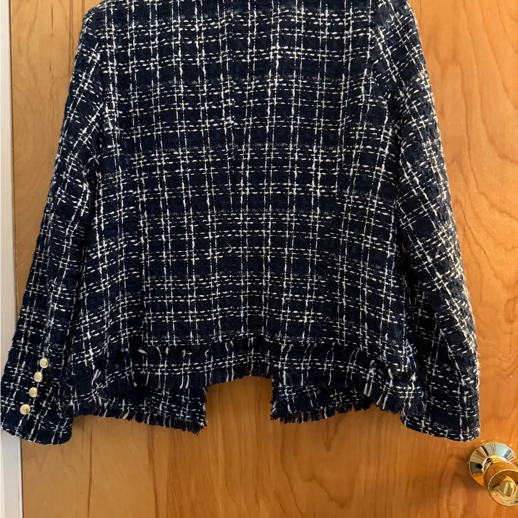 Nanette Lepore  Navy Tweed Blazer - Image 7