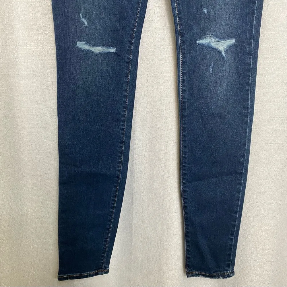 Old Navy Distressed Blue Denim Rockstar Jeggings Size 6 Tall 🆕 - Image 3