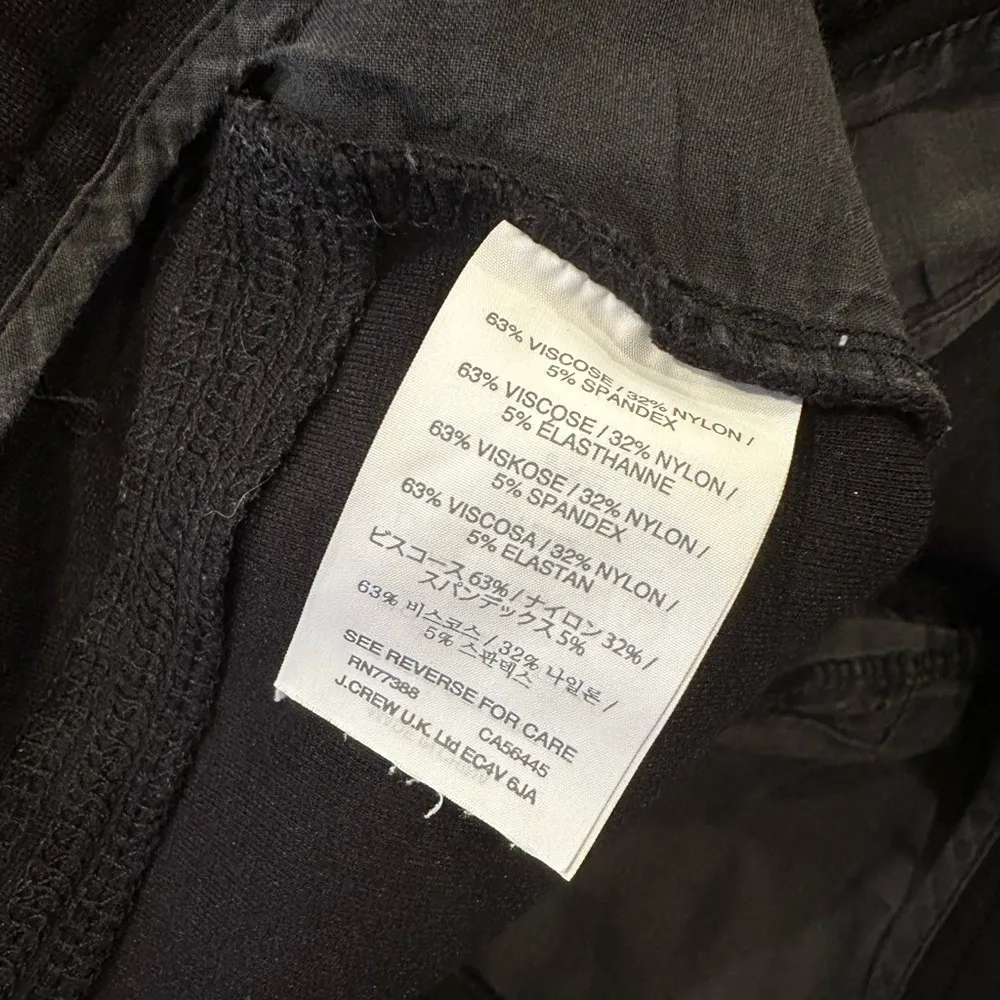 J. Crew Women's Skinny Pants Zip Pocket Work Trousers Casual Black - Image 3