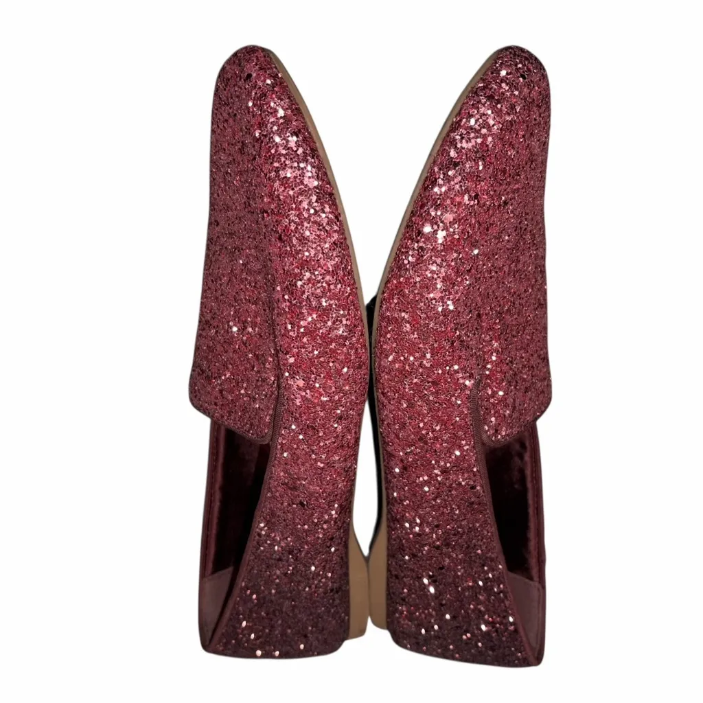 Birdies The Starling Rose Pink Ombre Glitter Loafers Flats Shoes size 8.5 - Image 7