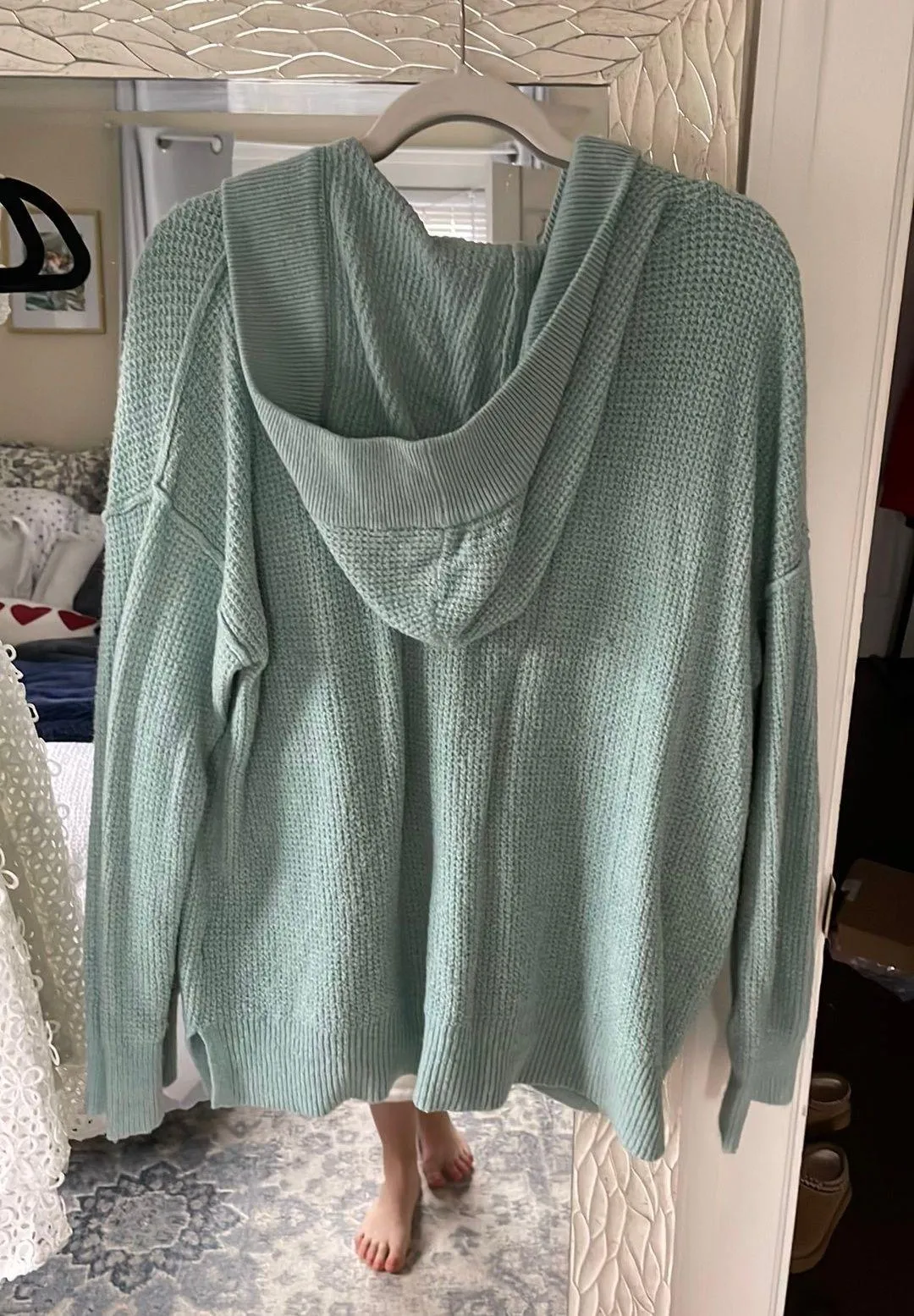 Aerie CozyUp Waffle Sweater Hoodie - Image 2