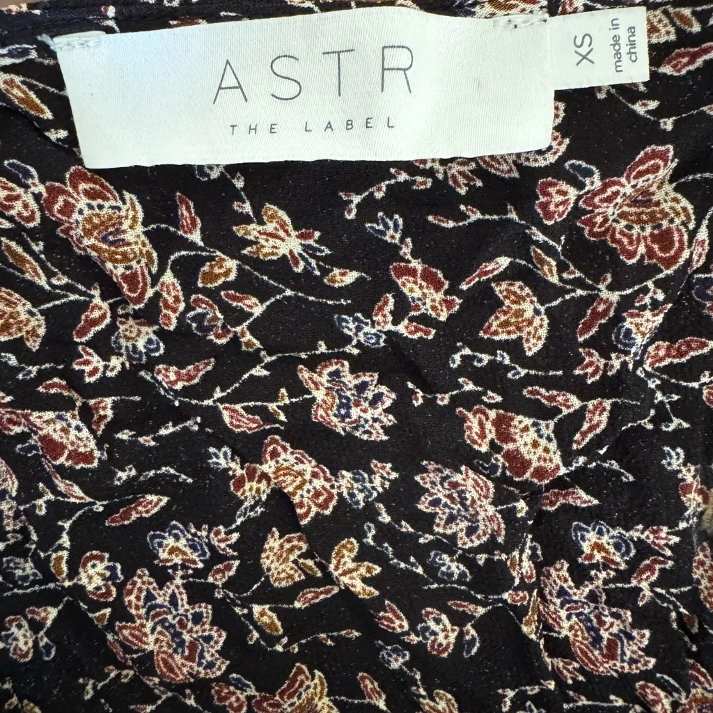 ASTR The Label Boho Floral Long Sleeve Fairy Ruffle Tiered Dress XS - Image 8