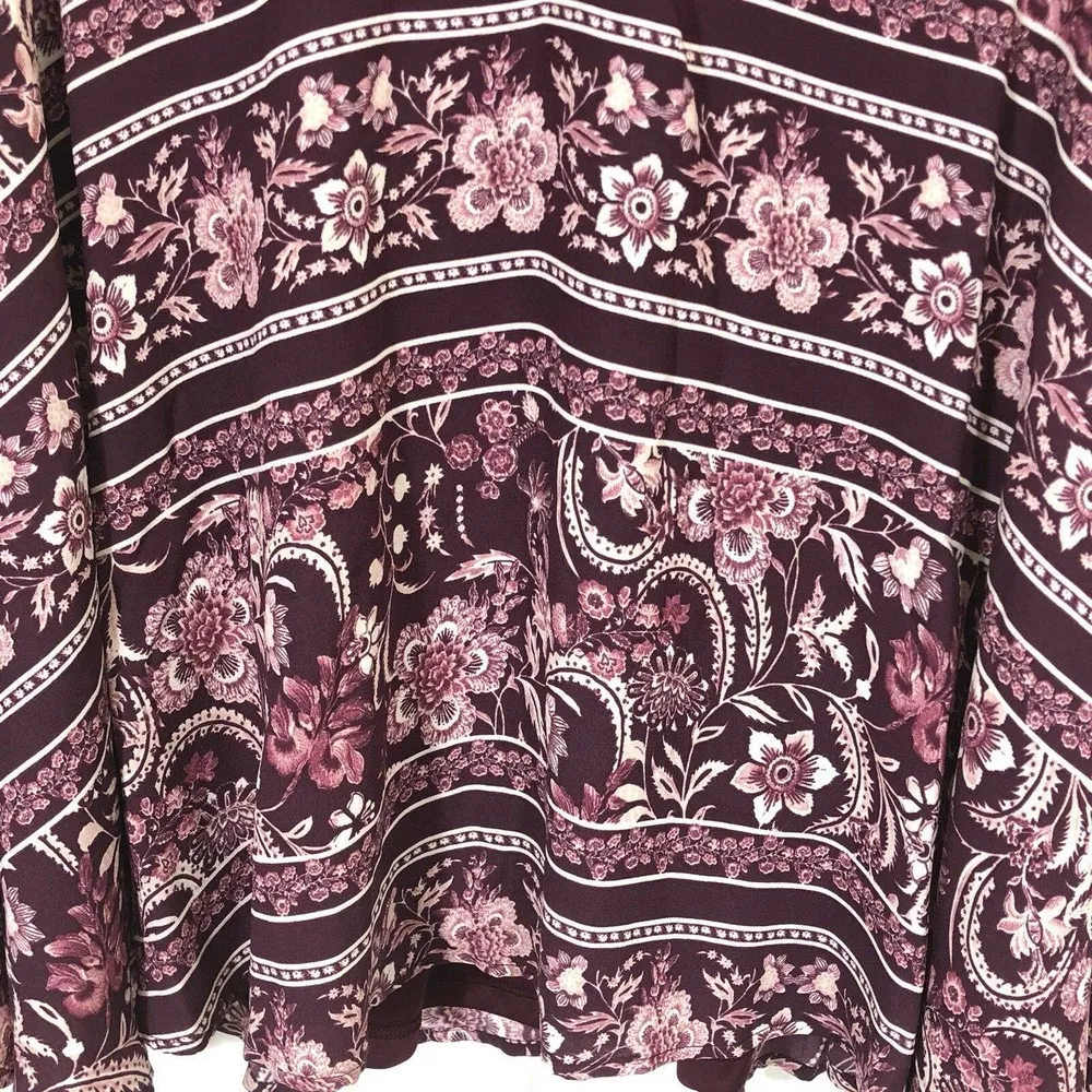 Show Me Your Mumu Plum Paisley Perveen Pirate Bohemian Tunic Dress Sz XS NWT - Image 6