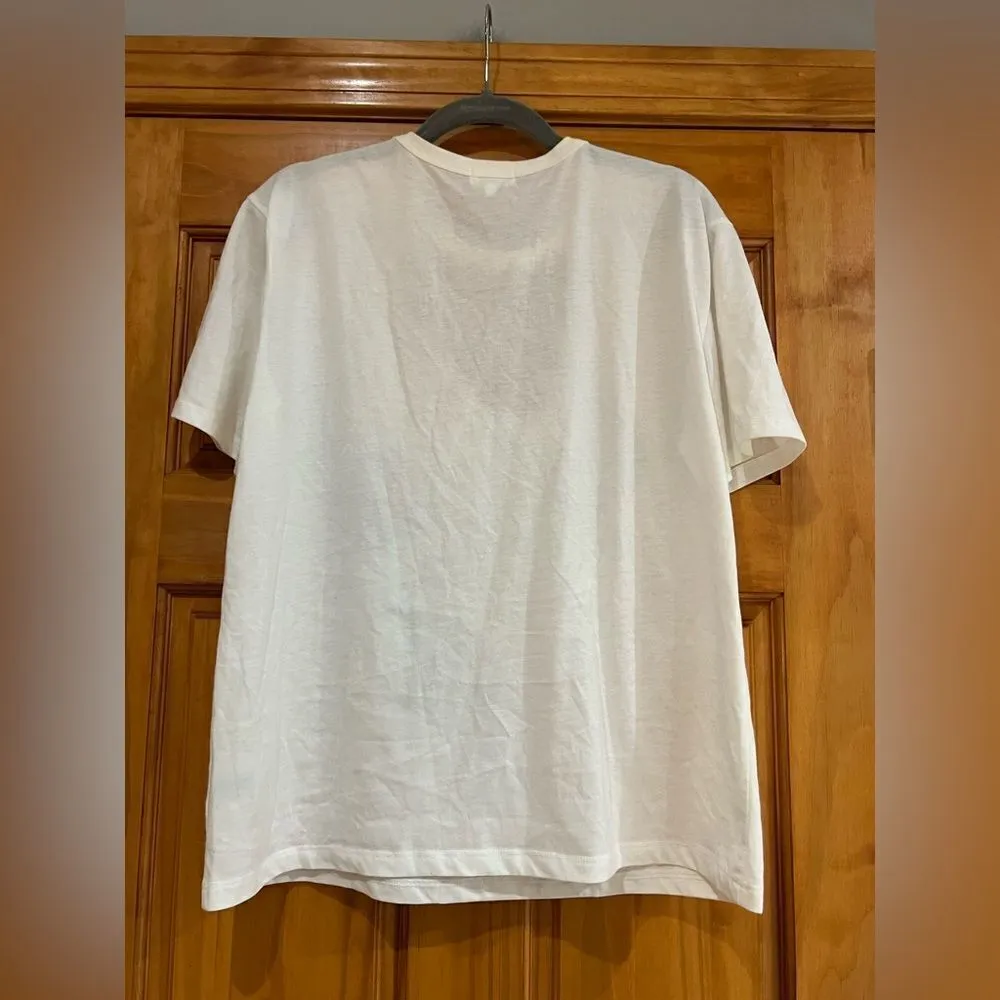 Get lost love tribe v neck shirt with rose White Size M - Image 2