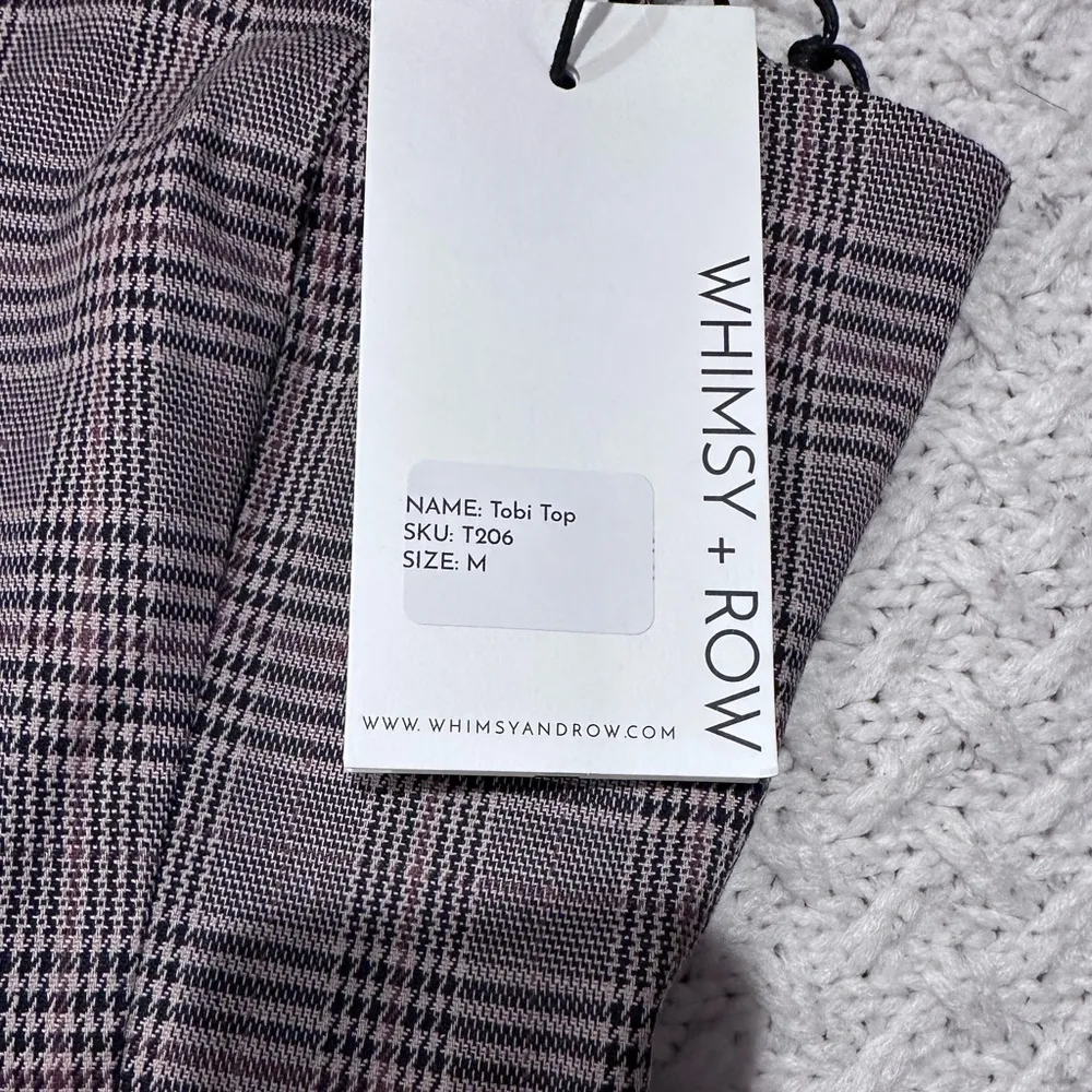 NEW WHIMSY + RIE TOBI TOP Women's PLAID MEDIUM - Image 6