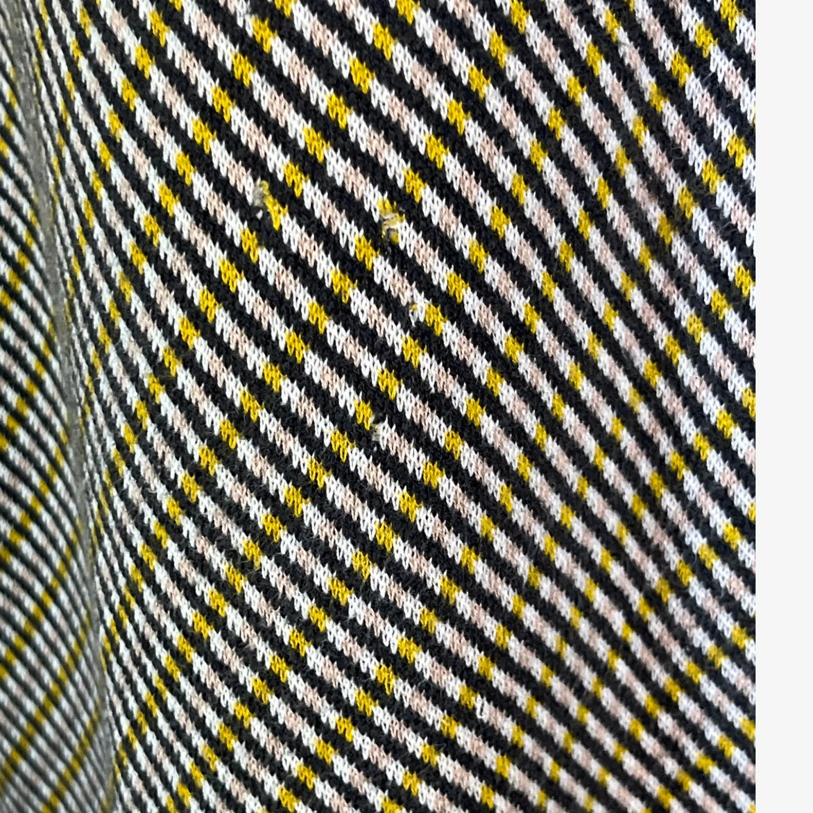 Boden Cotton Blend Sweater Knit Dress Yellow Black Check Short Sleeve Size 8R Gray - Image 11