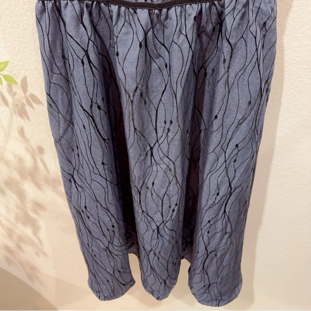 J.ING Jing Navy Bodice Midi Dress with Velvet Straps Size L NWT Blue Size L - Image 4