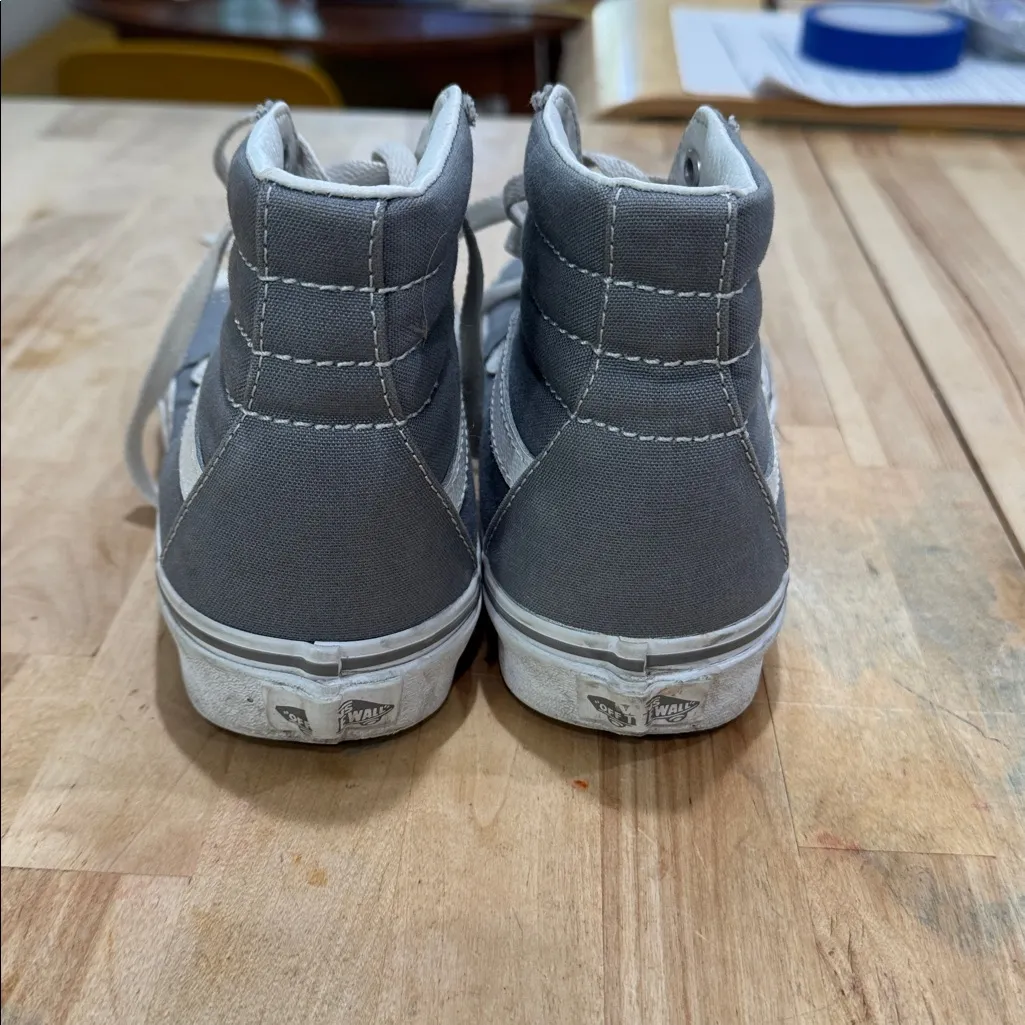 Vans Gray White High Top Lace Up Old Skool 6 Women’s - Image 4