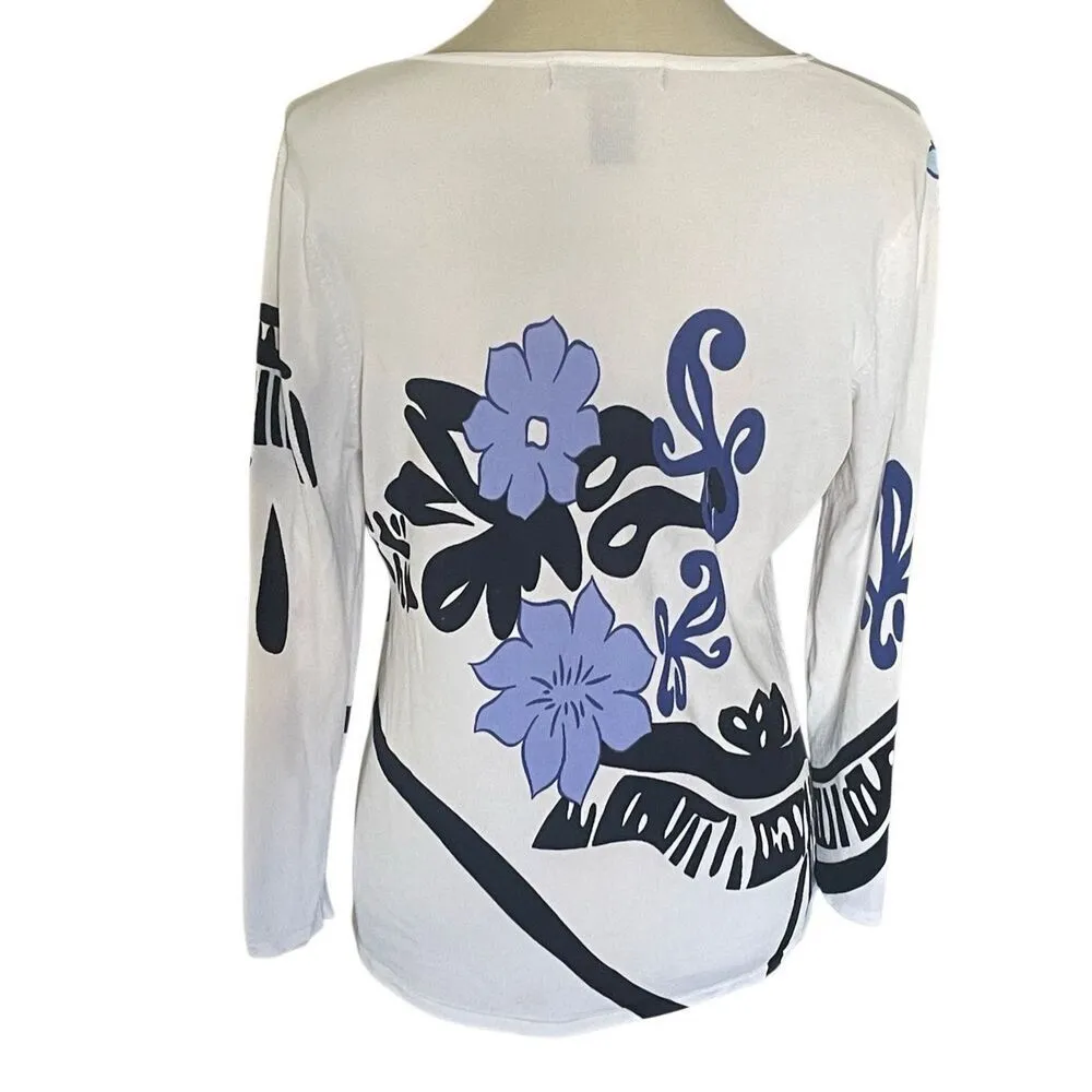 VENUE Abstract Floral Sequin Embellished Cardigan Size Large White - Image 6