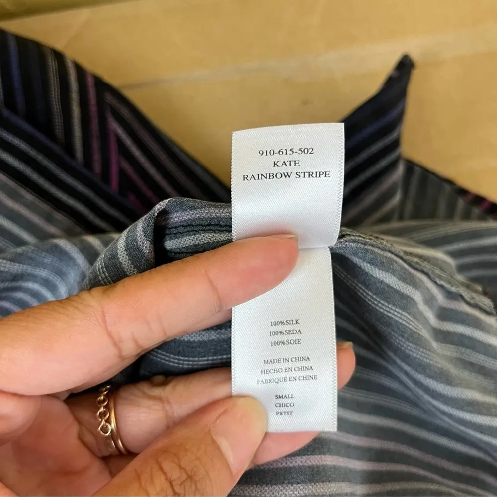 Rails Kate Blouse in Rainbow Stripe - Image 9