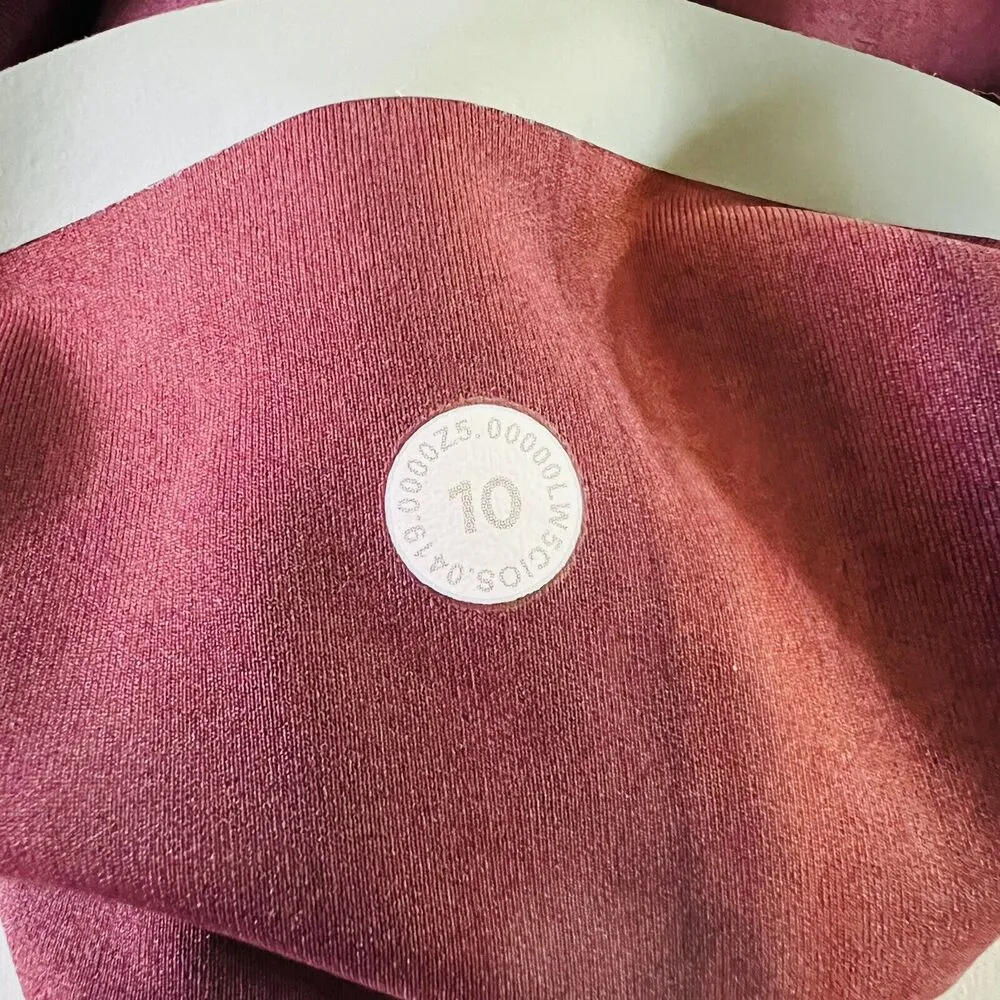 LULULEMON ATHLETICA Linear Spray Garnet In Movement HR Tight 25" Leggings-US 10 - Image 7