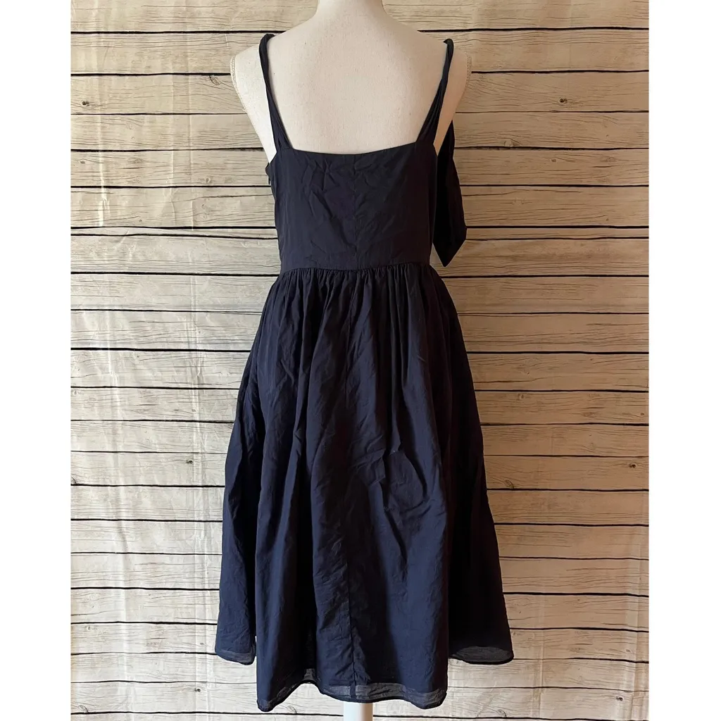 Iris & Ink Remy Dress Cotton Remy Voila Navy Blue Euro Size 10 - Image 7