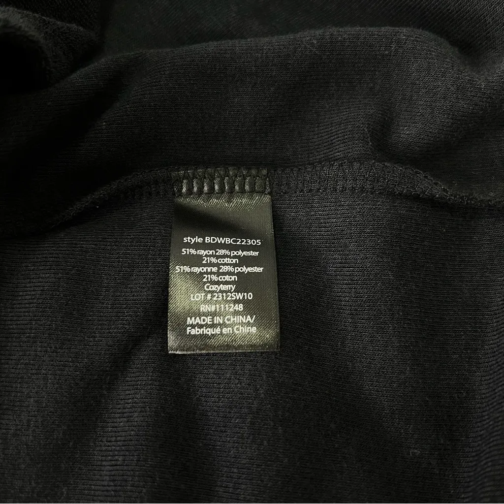 Barefoot Dreams Women's Cozyterry Button-Down Shirt Black Size XS Short Sleeve - Image 7