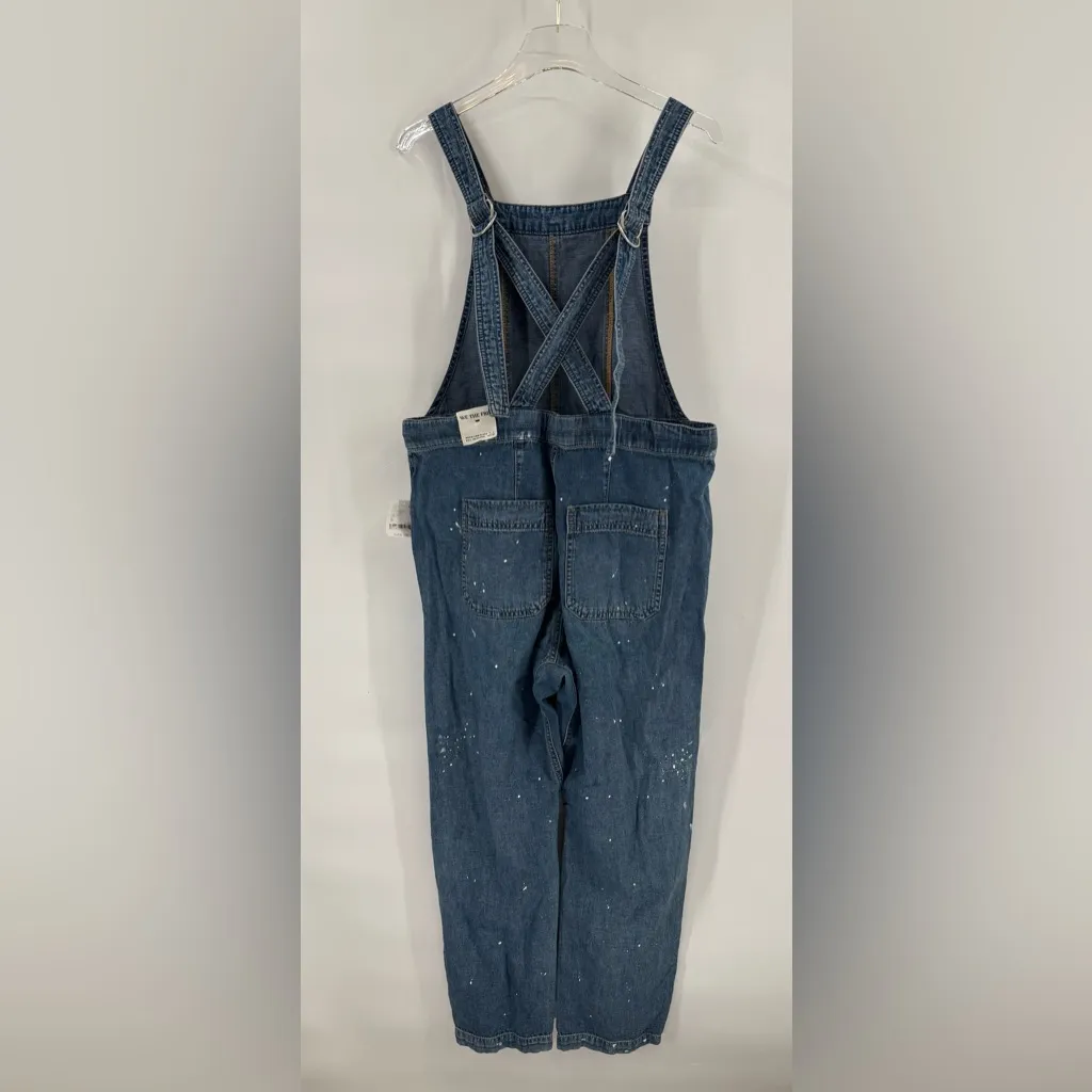 Free People Jackie‎ Paint Splatter Denim Overall size 26 - Image 5
