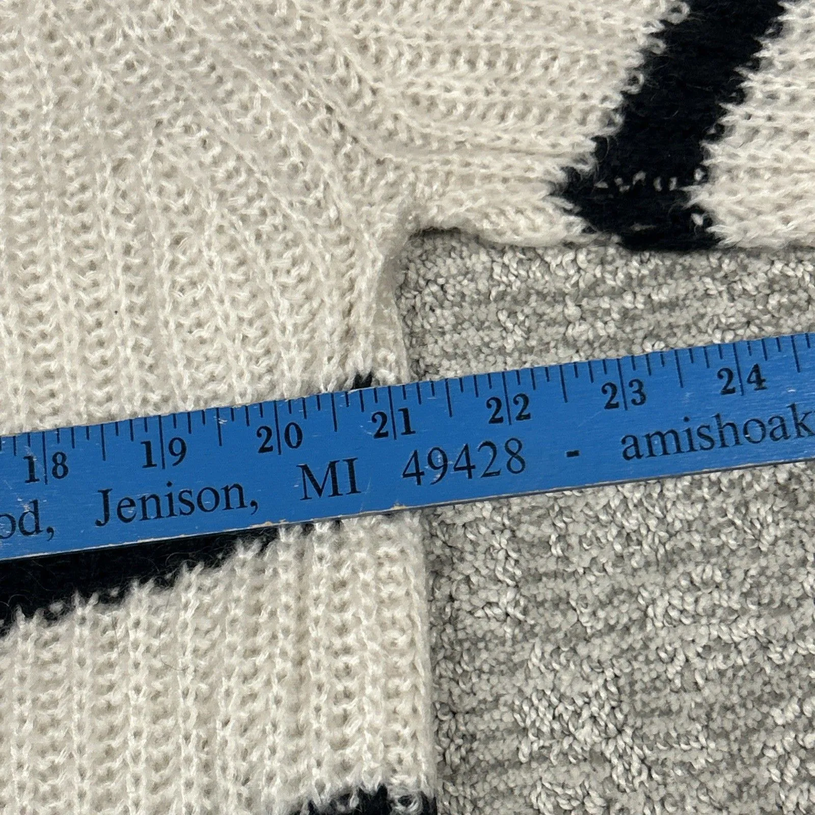 Scotch & Soda Home Alone Tunic Sweater Womens 3 Alpaca Mohair Cream Black - Image 8