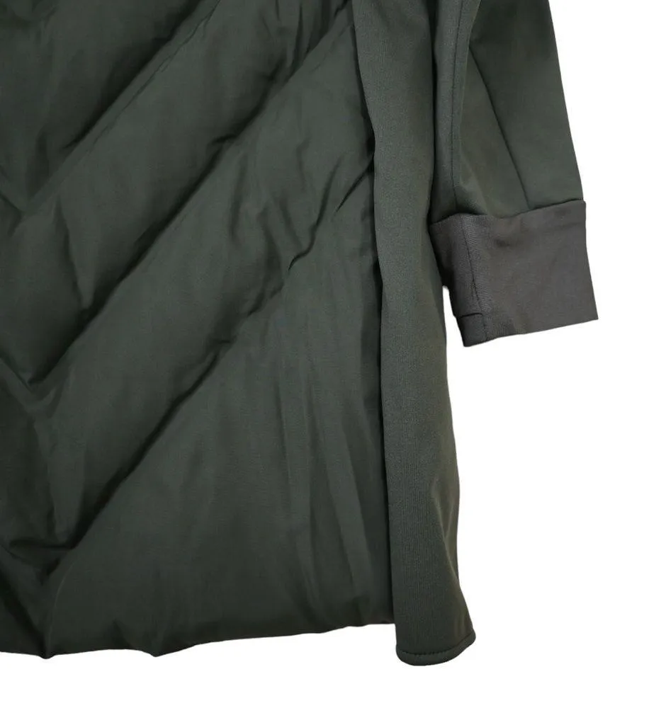 BCBGeneration Womens S Mixed Media Hooded Quilted Jacket in Loden NEW - Image 8