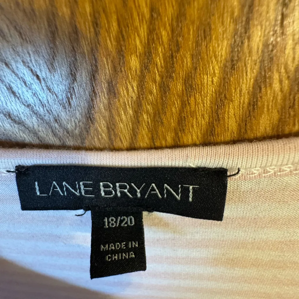 Lane Bryant Pink Blouse with Short Sleeves and Lace Details - Image 2