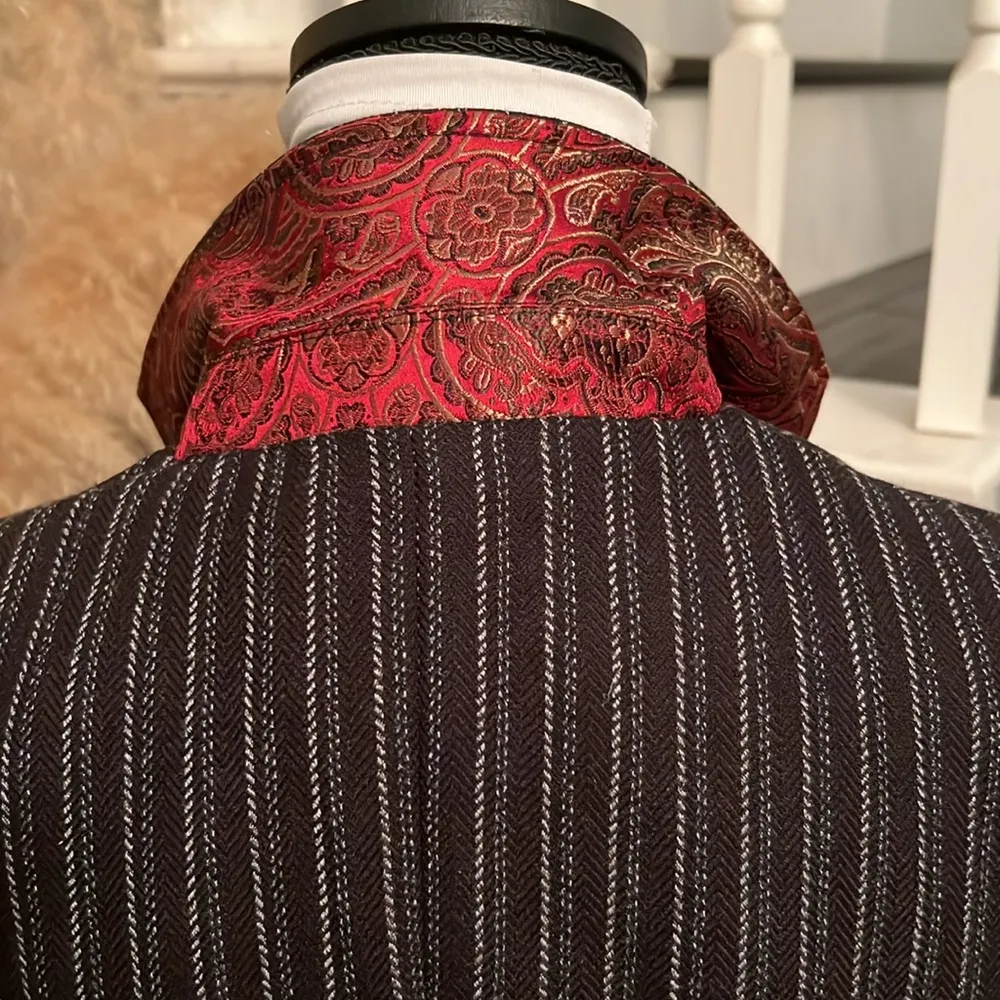 Joey Leopard lined blazer jacket pinstripe career Size 8 - Image 5