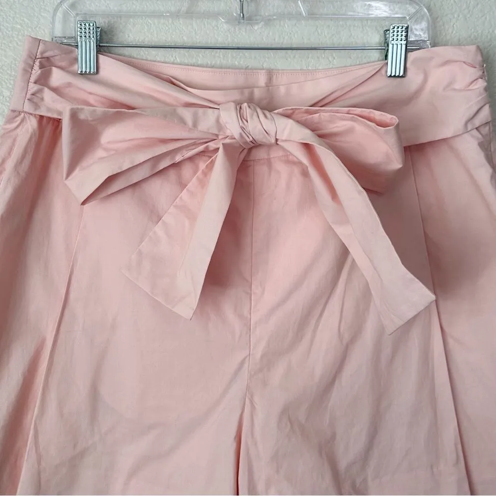 NWOT J. Crew Tiewaist Cotton Poplin Pink Shorts - Image 3