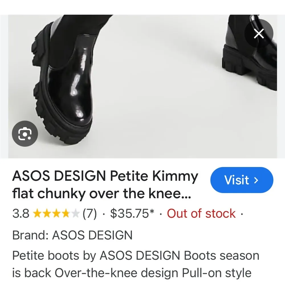 ASOS petite Kimmy chunky over knee boots Black Size undefined - Image 12