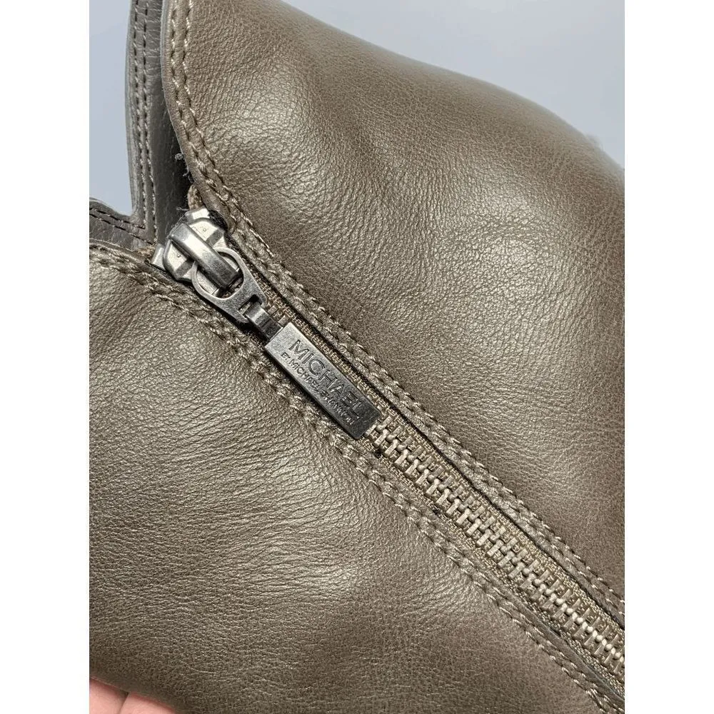 Michael Shannon Womens Side Zip High Heeled Ankle Boots Gray Size 9 - Image 4